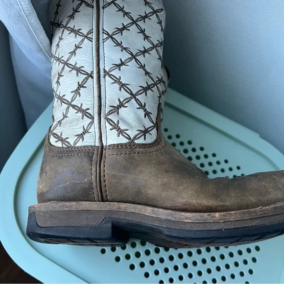 Twisted X Brown and White Steel Toe Boots - Picture 6 of 12